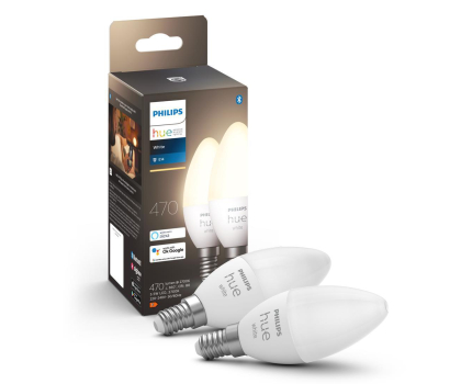 Inteligentne oświetlenie Philips Hue White Inteligentna Żarówka świeczka 2xE14